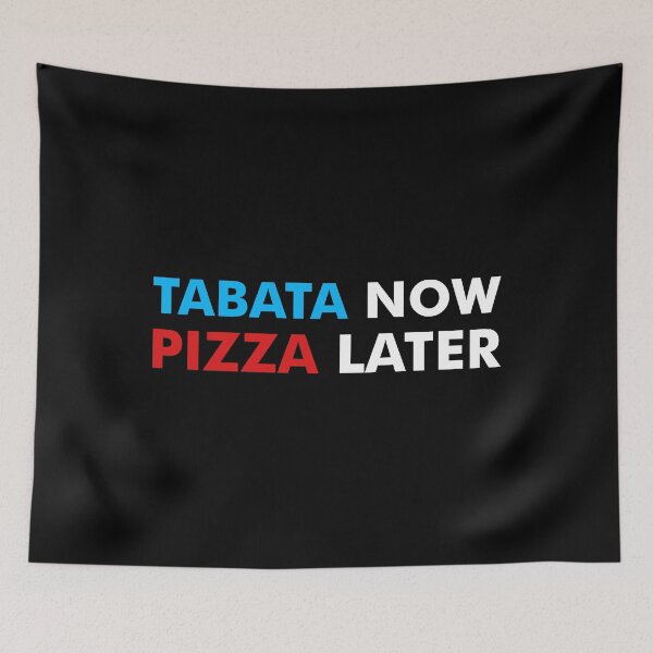 Item preview, Funny Pizza Later Tabata HIIT Workout Pizza Later design designed and sold by jakehughes2015.