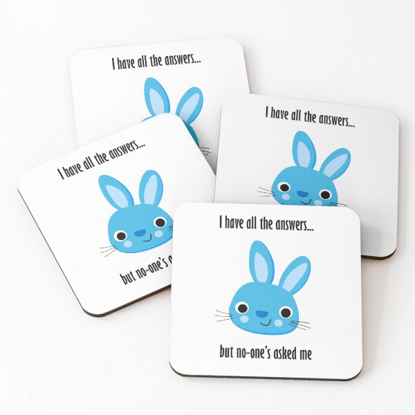 Item preview, Bunny rabbit pet has all the answers designed and sold by blackheartscot.