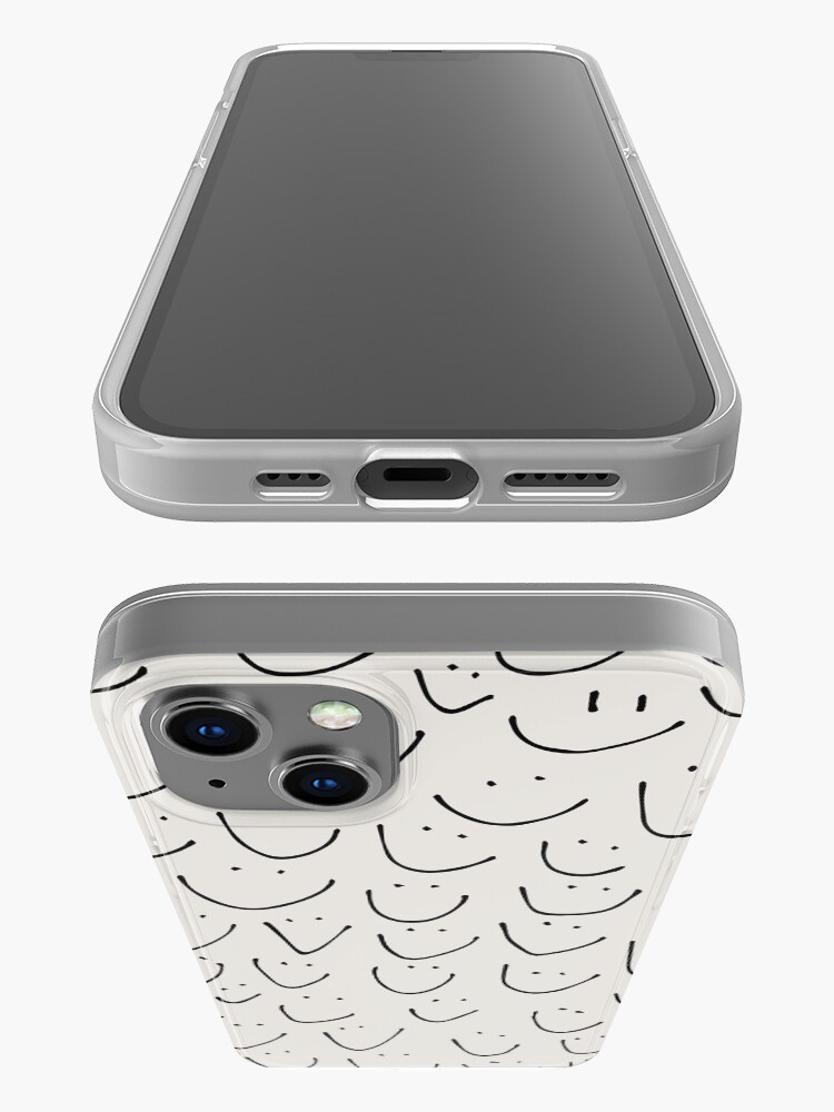 Alternate view of smile overload beige iPhone Case