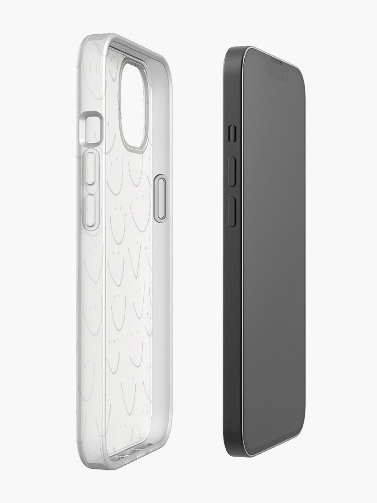Alternate view of smile overload beige iPhone Case
