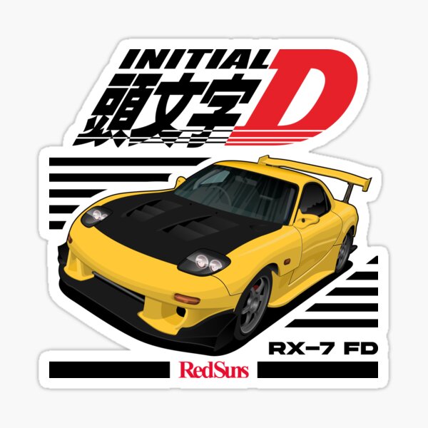 Etiqueta do carro para jdm japonês inicial d filme anime fujiwara takumi  takahashi keisuke redsuns auto janela traseira decalque - AliExpress