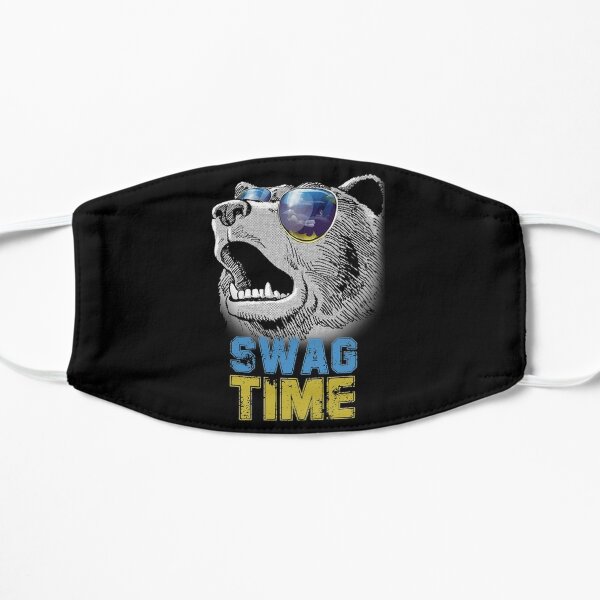 Cool Glasses Bear Swag Time Flat Mask