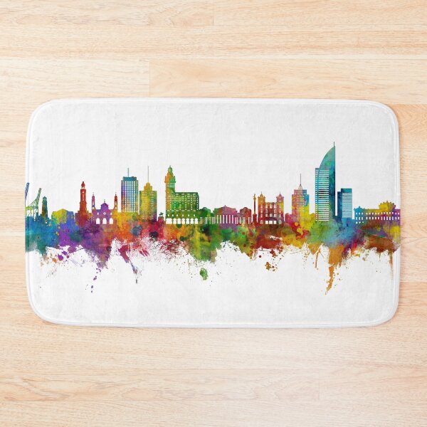 Item preview, Montevideo Skyline Uruguay designed and sold by ArtPrints.