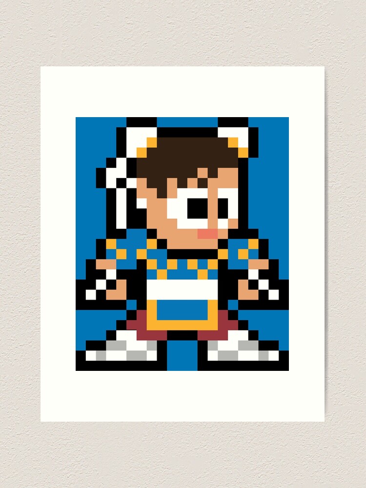 Chun-Li (Street Fighter) 8-bit Retro Pixel Art | Art Print