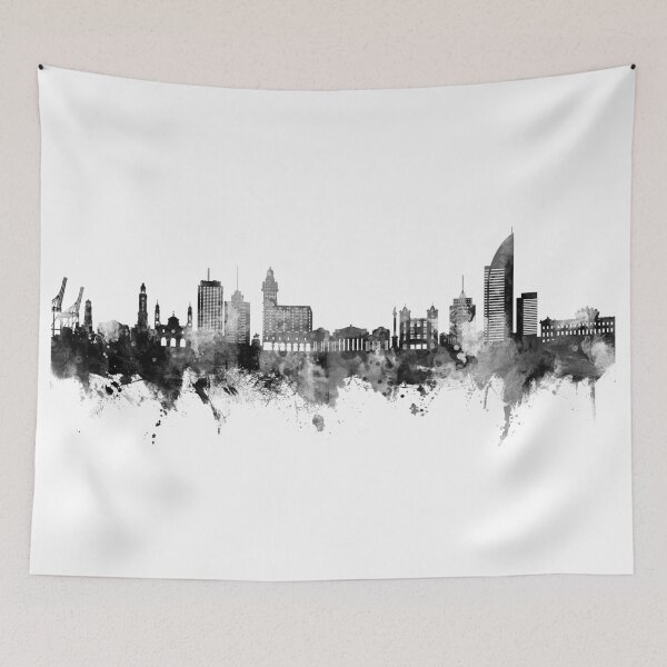 Item preview, Montevideo Skyline Uruguay designed and sold by ArtPrints.
