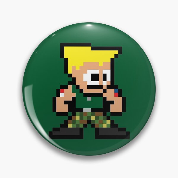Item preview, Guile (Street Fighter) 8-bit Retro Pixel Art designed and sold by The Armorsmith.
