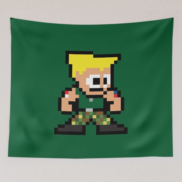 Item preview, Guile (Street Fighter) 8-bit Retro Pixel Art designed and sold by The Armorsmith.