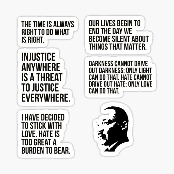 quotes by martin luther king jr pack Sticker