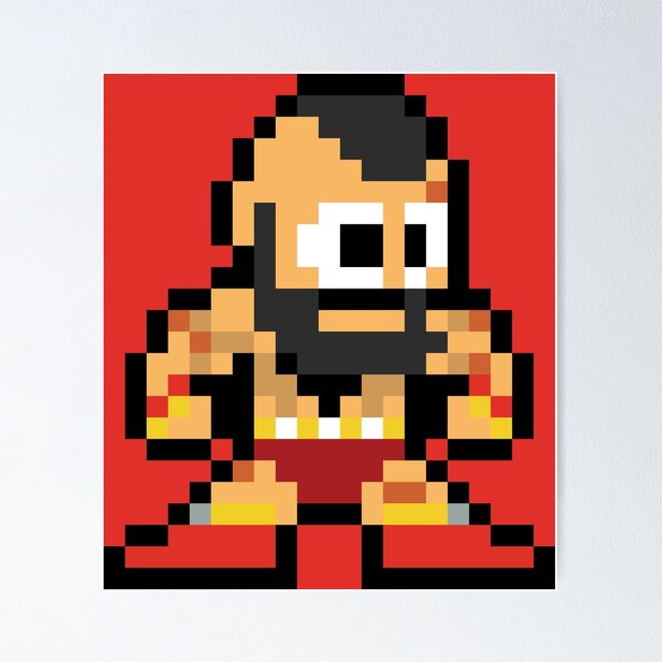 Zangief SF2 Street Fighter 2 SF6 6 VI 8-bit Retro Pixel Art