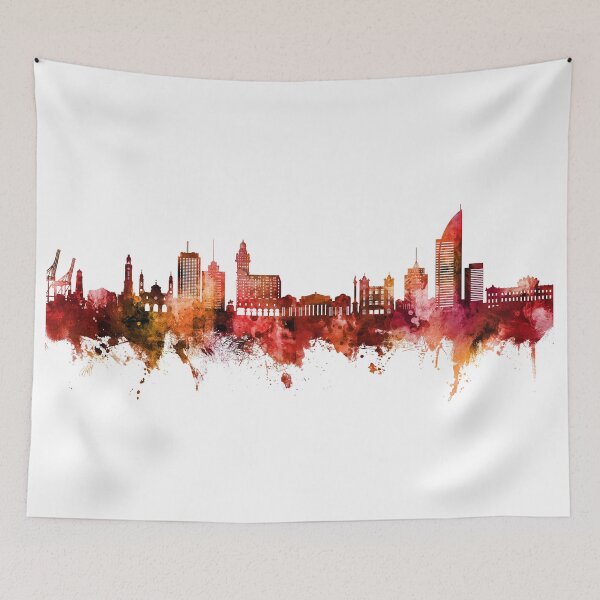 Item preview, Montevideo Skyline Uruguay designed and sold by ArtPrints.