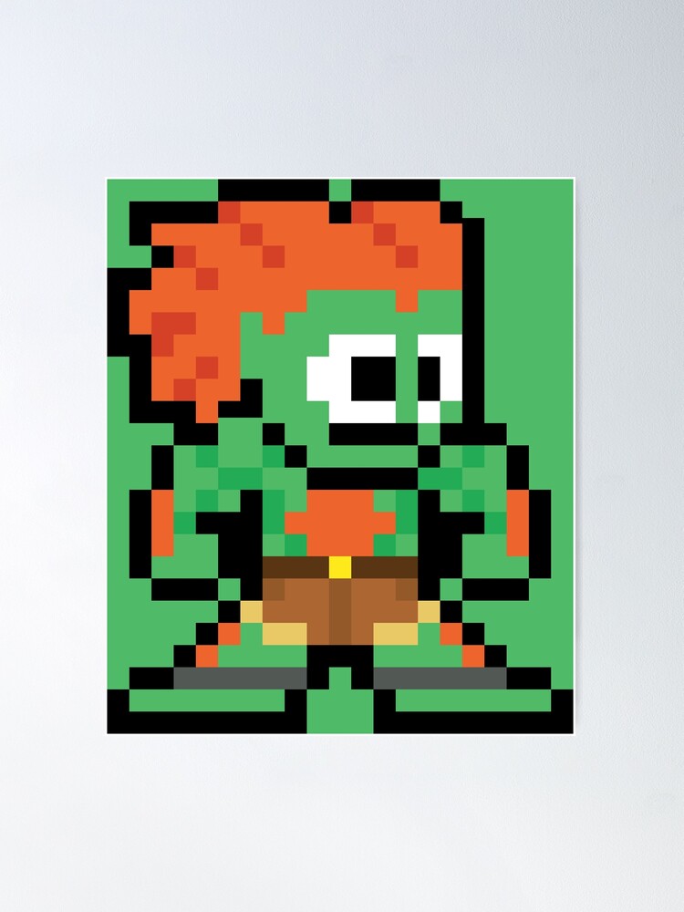 Blanka (Street Fighter) 8-bit Retro Pixel Art