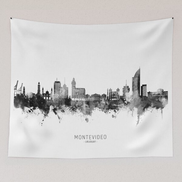Item preview, Montevideo Skyline Uruguay designed and sold by ArtPrints.