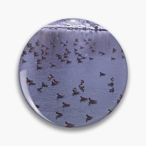 Item preview, Geese In a Snowy Harbor designed and sold by Nancy Richard.