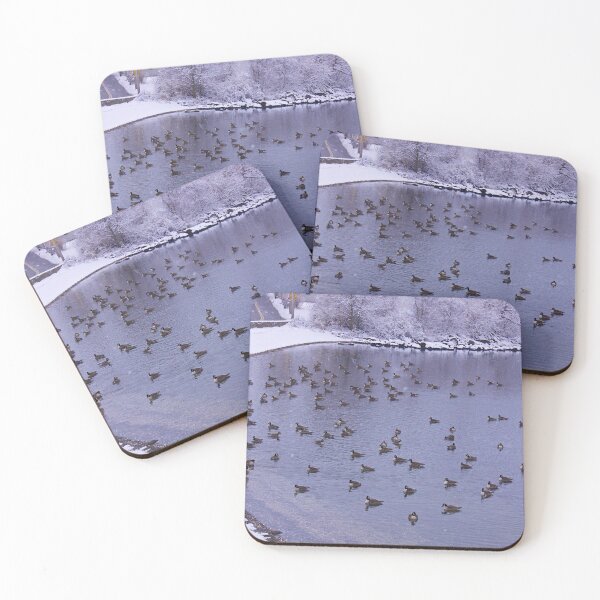 Item preview, Geese In a Snowy Harbor designed and sold by Nancy Richard.