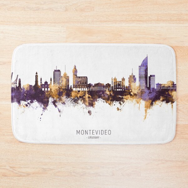 Item preview, Montevideo Skyline Uruguay designed and sold by ArtPrints.