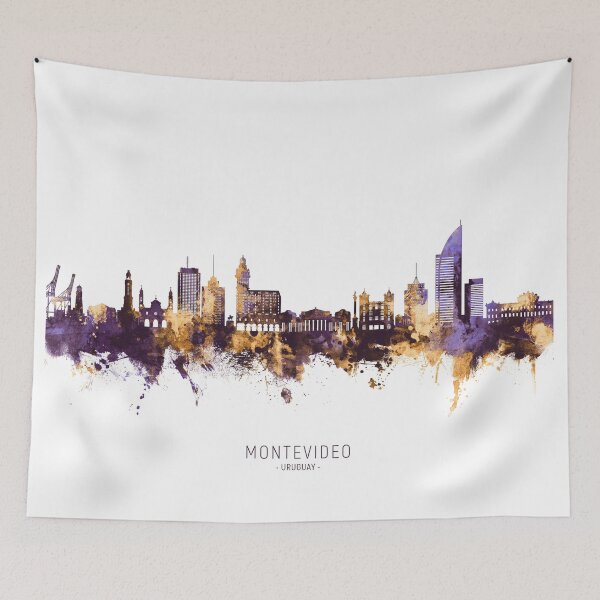 Item preview, Montevideo Skyline Uruguay designed and sold by ArtPrints.