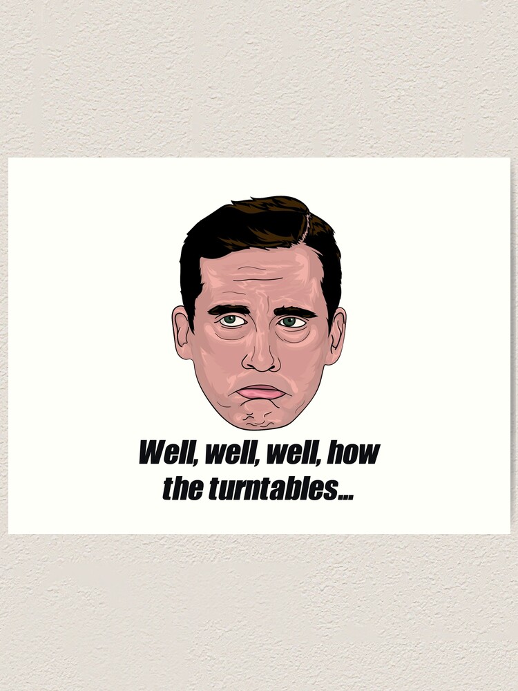 "Michael Scott Turntables Meme" Art Print by Marctoonz Redbubble