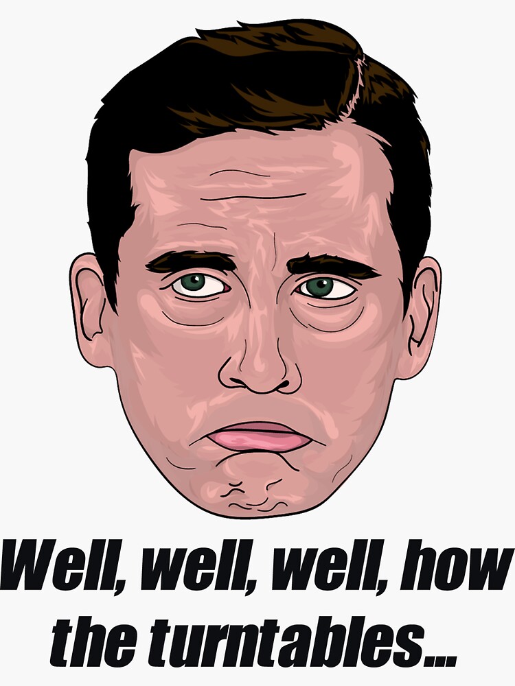 "Michael Scott Turntables Meme" Sticker for Sale by Marctoonz Redbubble