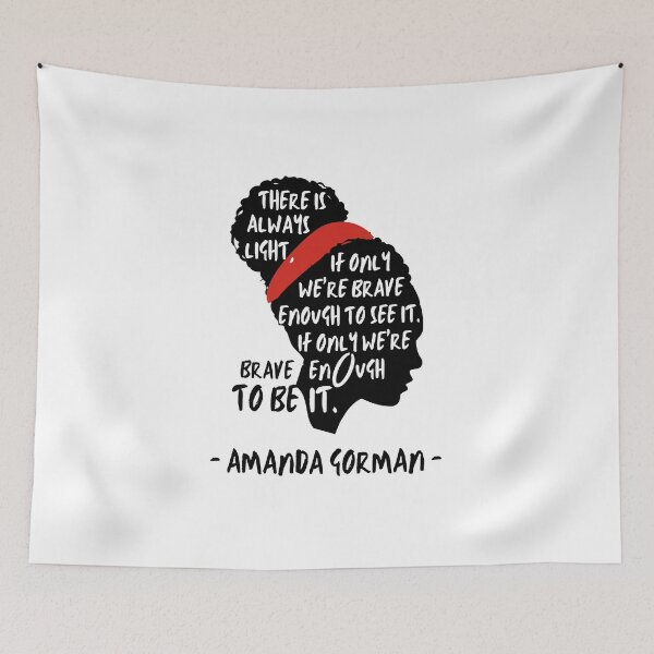Item preview, Amanda Gorman Inauguration Poem Quote. There is Always Light designed and sold by ReichBourne.