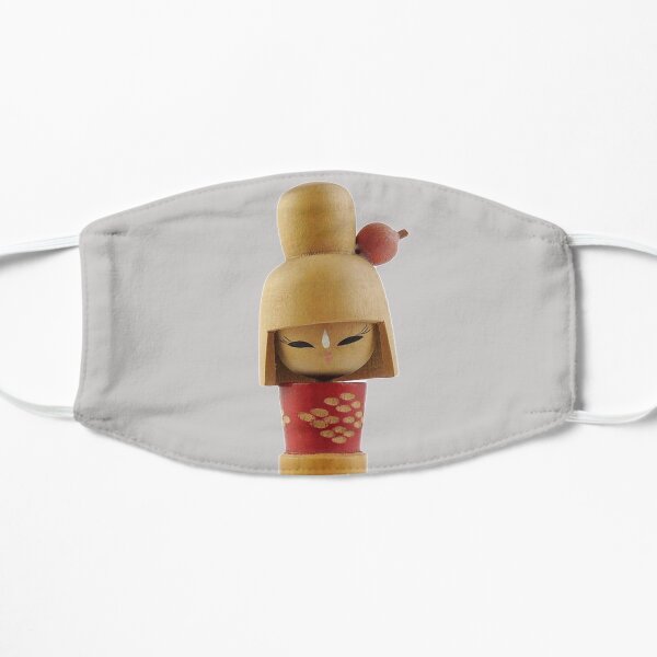 Traditional Japanese Wooden Kokeshi Doll (#5) Flat Mask