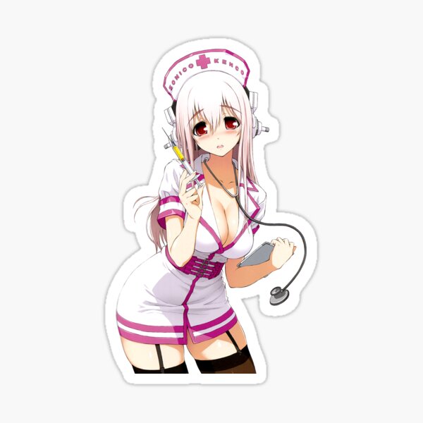 Sexy Cute Anime Nurse Sticker For Sale By Darlingophelia Redbubble