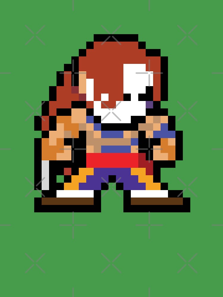 Vega (Street Fighter) Pixel Art com base decorativo