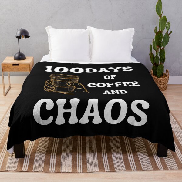 Item preview, 100 Days Of Coffee And Chaos Funny Sarcastic Quote For Caffee Lover designed and sold by arteesy.