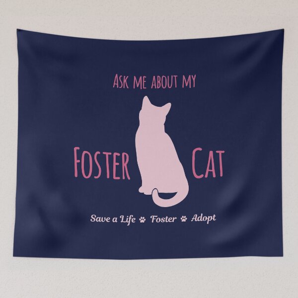 Item preview, Ask Me About My Foster Cat Navy/Blush Palette designed and sold by MSwiftDesigns.