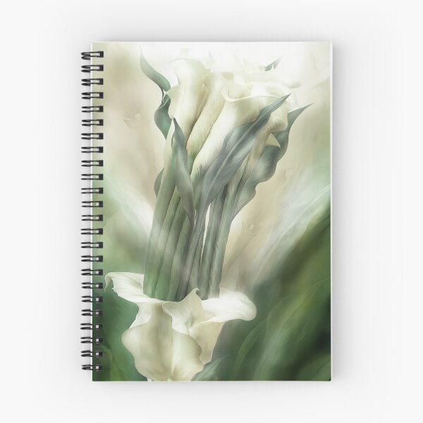 Item preview, White Callas In Calla Vase designed and sold by Carol  Cavalaris.