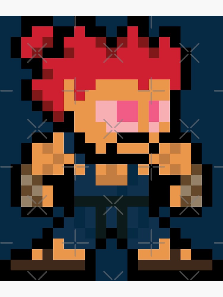 Akuma / Gouki (Street Fighter) 8-bit Retro Pixel Art
