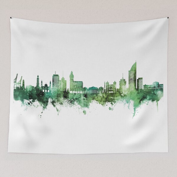 Item preview, Montevideo Skyline Uruguay designed and sold by ArtPrints.