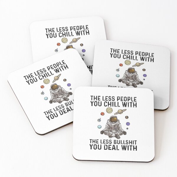 Item preview, The Less People You Chill With The Less BullSt You Deal With - Yoga Astronaut Meditates designed and sold by NDTStore.