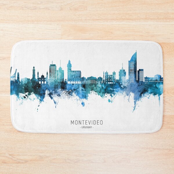 Item preview, Montevideo Skyline Uruguay designed and sold by ArtPrints.