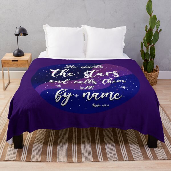 Item preview, He Counts The Stars and Calls Them By Name - Bible Verse Psalms 147 designed and sold by cannevas.