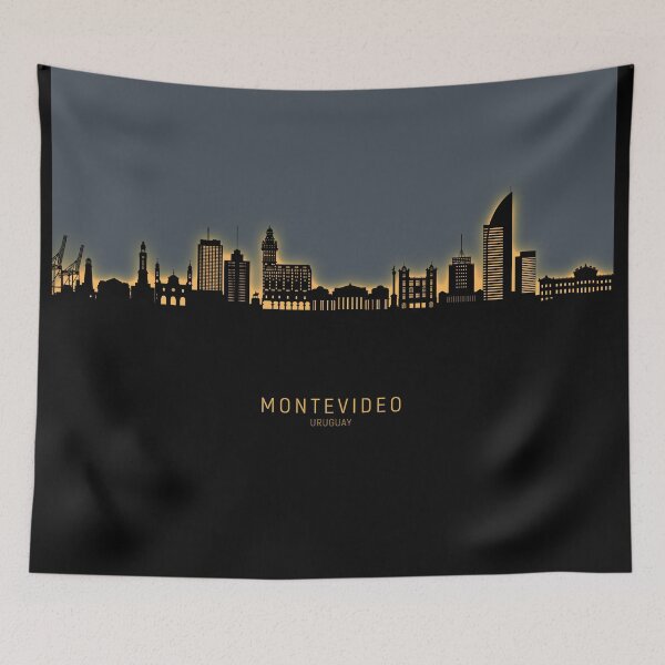 Item preview, Montevideo Skyline Uruguay designed and sold by ArtPrints.