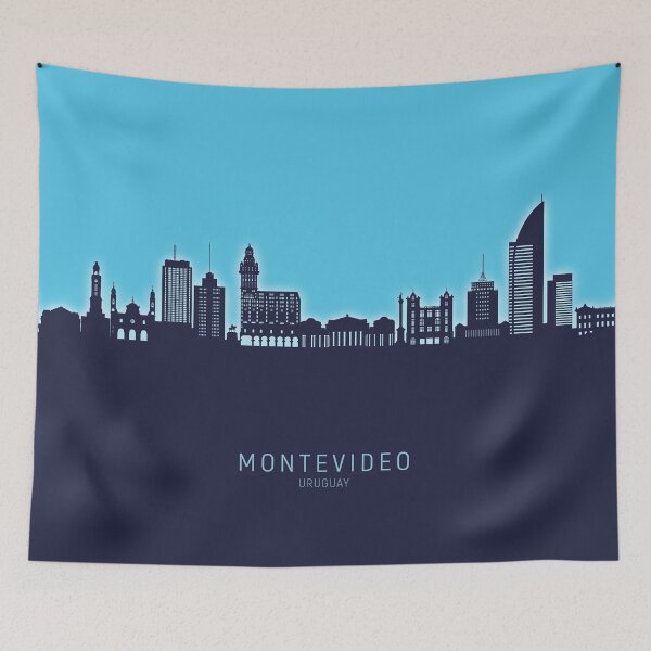 Item preview, Montevideo Skyline Uruguay designed and sold by ArtPrints.