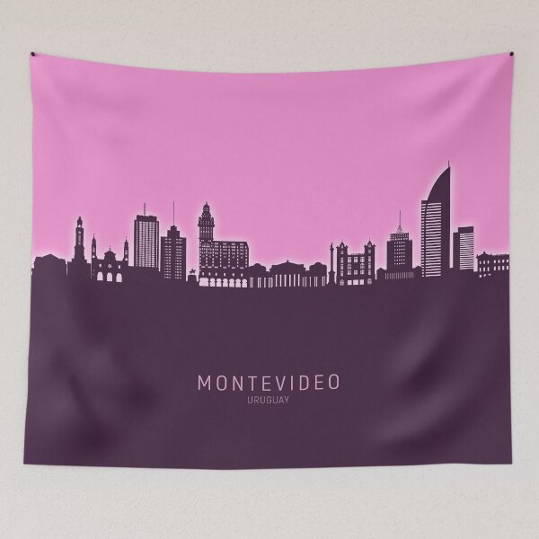 Item preview, Montevideo Skyline Uruguay designed and sold by ArtPrints.