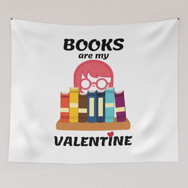 Item preview, Books Are My Valentine for the Bookworm (Gals) designed and sold by my-green-gecko.