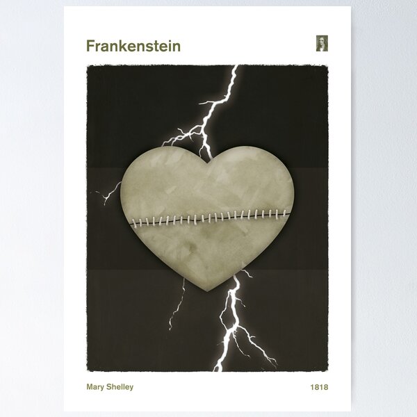 Item preview, Frankenstein - Mary Shelley Gothic Horror Literary Art for Bookworms designed and sold by RedHillPrints.