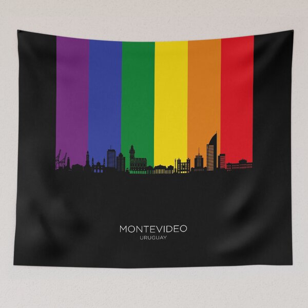 Item preview, Montevideo Skyline Uruguay designed and sold by ArtPrints.