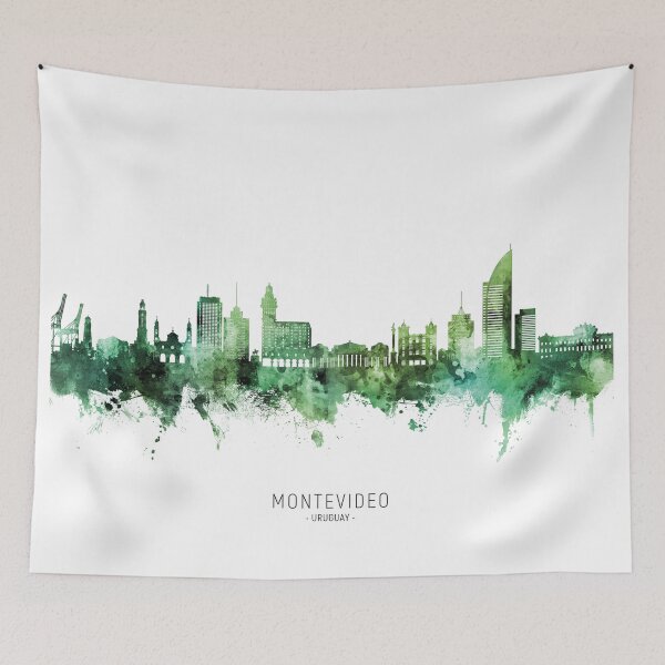 Item preview, Montevideo Skyline Uruguay designed and sold by ArtPrints.