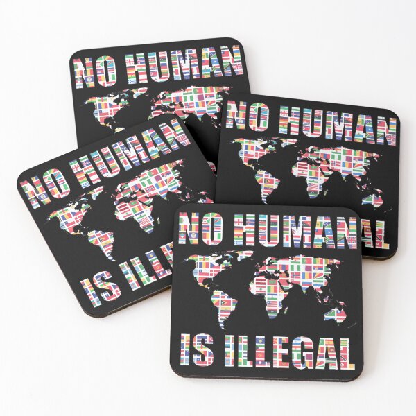 Item preview, 65 MCMLXV No Human Is Illegal World Flags  designed and sold by 65 MCMLXV.