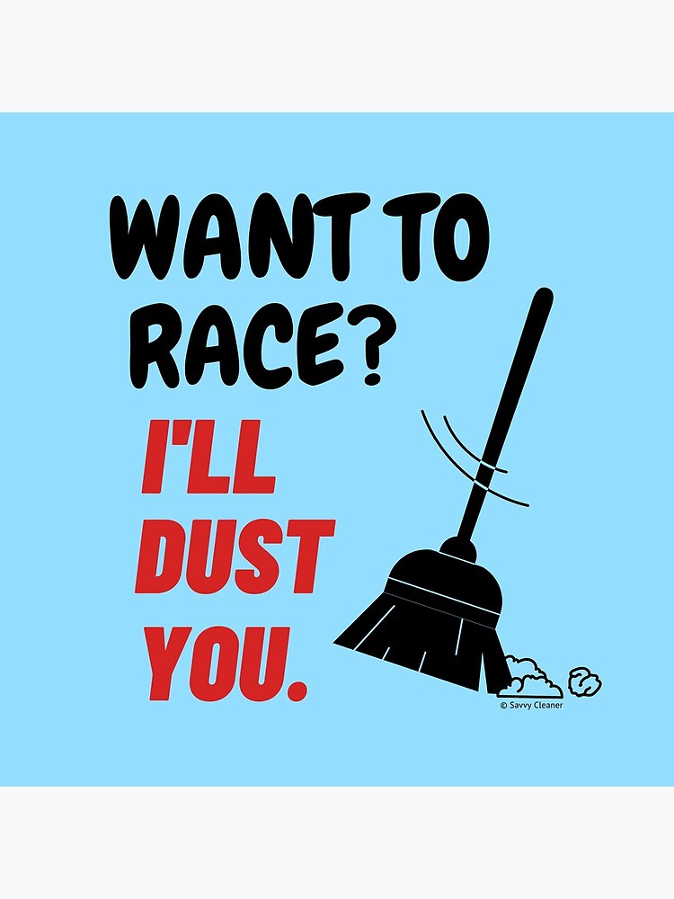 Thumbnail 5 of 5, Coasters (Set of 4), Want To Race I'll Dust You Funny Broom Housekeeping Humor designed and sold by SavvyCleaner.
