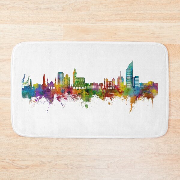Item preview, Montevideo Skyline Uruguay designed and sold by ArtPrints.