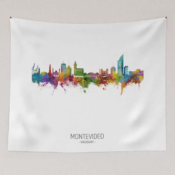 Item preview, Montevideo Skyline Uruguay designed and sold by ArtPrints.