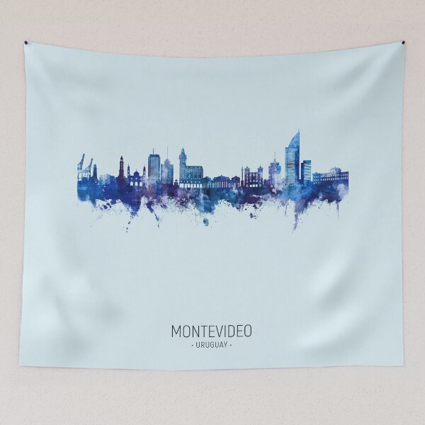 Item preview, Montevideo Skyline Uruguay designed and sold by ArtPrints.