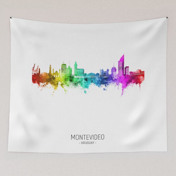 Item preview, Montevideo Skyline Uruguay designed and sold by ArtPrints.