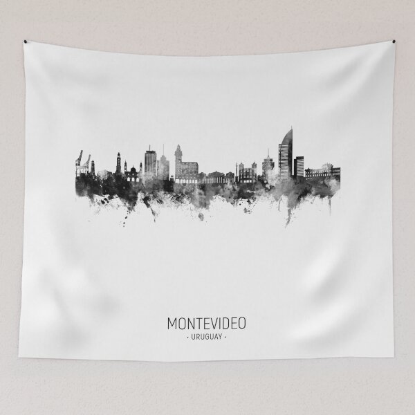 Item preview, Montevideo Skyline Uruguay designed and sold by ArtPrints.