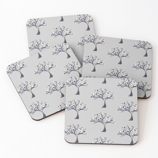 Item preview, Elegant gold and navy tree art for nature lovers and tree huggers  Caroline Laursen original designed and sold by Caroline Laursen.