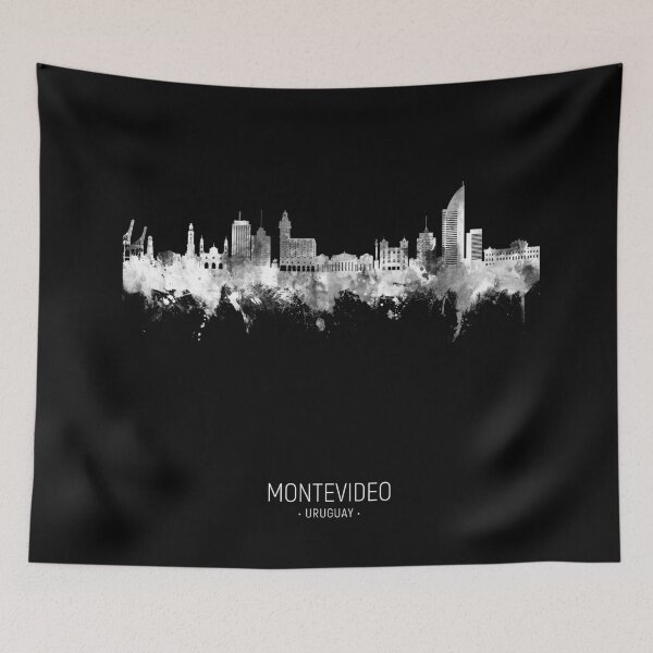 Item preview, Montevideo Skyline Uruguay designed and sold by ArtPrints.